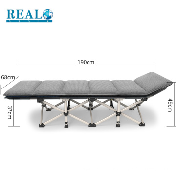 Cama plegable de metal real extragrande con cama individual de metal